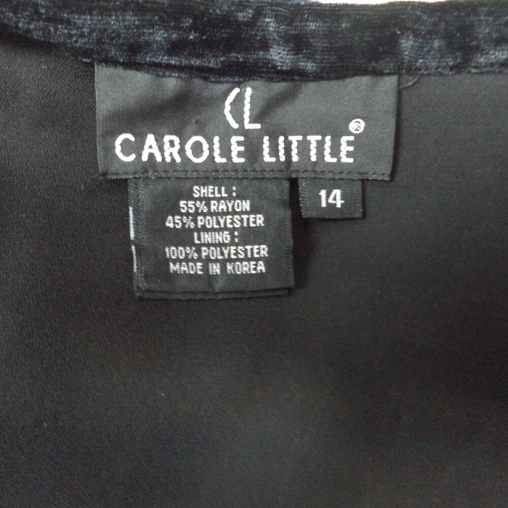 Carole Little Vintage Y2K Velvet burnout Duster Cardigan Cover-Up Shawl Size 14 - Picture 11 of 13